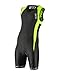 SLS3 Triathlon Suits Mens - Premium Trisuit Triathlon Men - Sleeveless, Quick Drying Tri Kit with Large Back Pocket (Black/Neon, M)