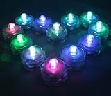 BlueDot Trading Submersible Tea Lights, Multicolor, 12-Pack