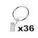 Tojwi 36pcs Curtain Clips Rings Metal Drapery Curtain Rings with Clips