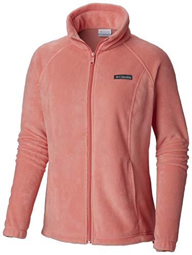 Columbia Women's Benton Springs Classic Fit Full Zip Soft Fleece Jacket, Coral Bloom X-Large