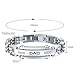 COOLMAN Men Bracelet Stainless Steel with Adjustable Clasp Engraved Wristband for DAD Father