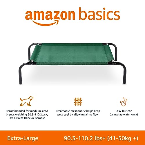 Amazon Basics Cooling Elevated Dog Bed with Metal Frame, ExtraLarge