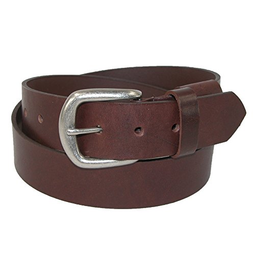 Boston Leather Men's Big & Tall Leather Bridle Belt with Hidden Elastic, 52