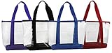 Clear Shoulder tote with Inside & Outside POCKETS and ZIPPER Closure