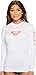Roxy Women's Standard Whole Hearted Long Sleeve UPF 50 Rashguard, White, S