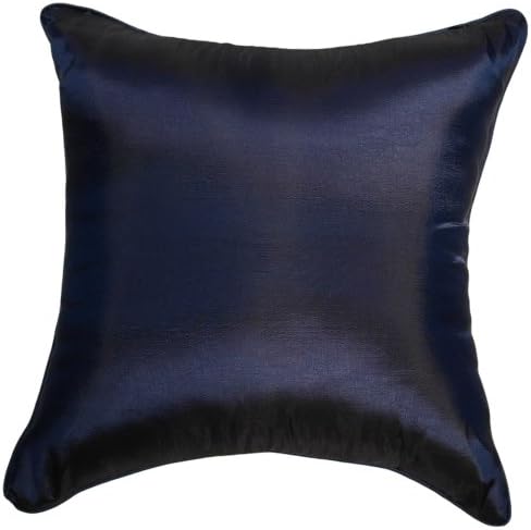 Ultramarine Blue Solid Thai Silk-18x18 Pillow Cover, Ultramarine Blue with Fine Piping Silk/sateen Pillow Cover/ Accent Pillow Cover/ Throw Pillow Cover