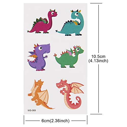 1 SAVITA+Temporary+Waterproof+Stickers+Dinosaur
