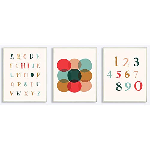 Kids Colorful Alphabet Numbers Geometric Nursery Design