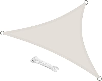 swift Sun Shade Sail 3.6m Triangle PES Waterproof UV Block Cream