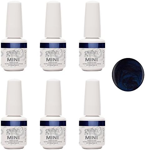 Gelish Mini Caution UV LED Soak Off Gel Nail Polish Bottle, 0.3 oz (6 Pack)