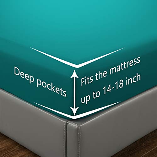 Newspin Bed Sheets Set, 1800 Series Soft Sheets Thicken Durable Double Brushed Microfiber