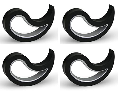 Flux Products Stoppy Universal Door Stop, Black, 4-Pack