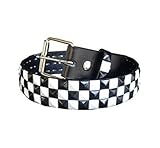 MENS/WOMENS CHECKERBOARD BLACK STUDDED PUNK BELTS 30