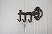 Comfify Decorative Wall Mounted Skeleton Key Holder | Vintage Key with 3 Hooks | Wall Mounted | Rustic Cast Iron | 7.9 x 4.1 |- with Screws and Anchors