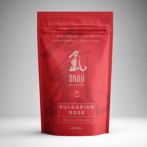 Shoji All Natural Matcha Green Tea Face & Body Scrub w/Rose Essential Oil - 24oz