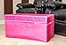 Collapsible Toy Chest for Kids (XX-Large) Storage Basket w/Flip-Top Lid | Toys Organizer Bin for Bedrooms, Closets, Child Nursery | Store Stuffed Animals, Games, Clothes (Pink)