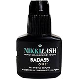 BADASS Strongest Bond Latex-Free Eyelash Extension Glue By NIKKILASH - Professional Grade Adhesive, Fast Dry Time, 2-3 Seconds, and Extra Strength Bonding, 5-7 Weeks. Powerful & Strongest Bonding Glue