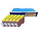 Inkjetcorner 5 Pack Yellow Ink Cartridge Replacement for CLI-8Y CLI-8 Canon iP4200 iP4300 iP4500 iP5200 iP6600D iP6700D MP500 MP530 MP800 MP810 MP830 MX850