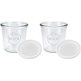 WECK Canning Jars 742 Mold Jars made of Transparent Glass - Eco-Friendly Canning Jar - Storage for Food, Yogurt with Keep Fre