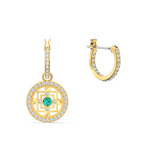 Swarovski symbolic mandala hoop pierced earrings Clearance