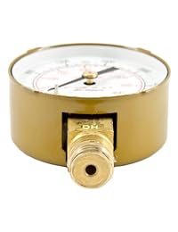 FORNEY 87728 acetileno Gauge, alta presión, 2 inch by 1 4 inch NPT, 0 400 PSI