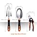Garden Tool Set, 3 Piece Stainless Steel Heavy Duty Gardening kit with Soft Rubberized Non-Slip Handle - Bypass Pruning Shears, Transplant Trowel and Soil Scoop - Garden Gifts for Men & Women GGT3A