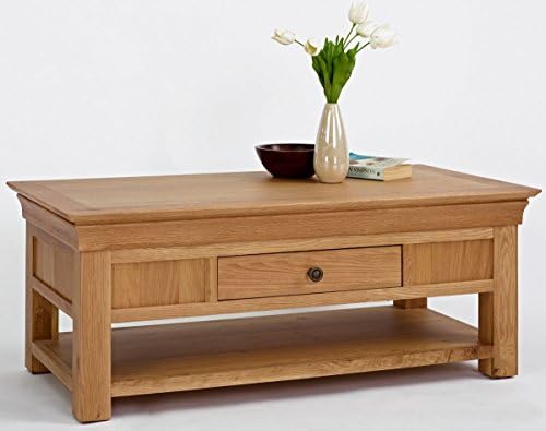 Ametis Normandy Oak Coffee Table With Drawer, Size: H 60cm, W 120cm, D 46cm