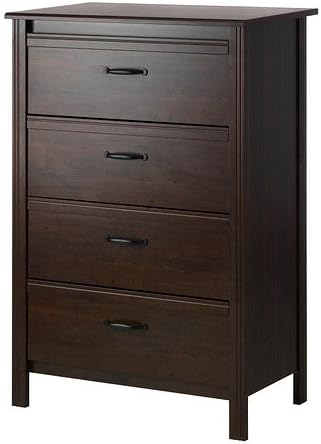 Ikea Brusali 4 Drawer Dresser Dark Brown Amazon Co Uk Kitchen