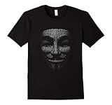 Anonymous Guy Fawkes text mask T-Shirt