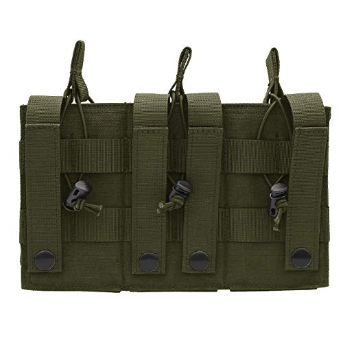 Porta Cargador Idogear Tactical Mag Pouch Open-top Triple Negro/white/green/tan | Meses sin interés