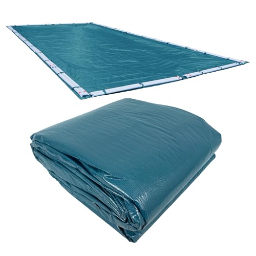 Robelle 25 x 45 ft Extra Heavy Duty Blue Winter Pool Cover for Inground Pools,…
