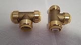 Push Fitting~1/2" T's Bag of 10 Lead