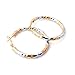 Followmoon 18K Gold Plated Two-Tone Women's Hoop Earrings
