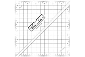 Bloc Loc~6.5" Half Square Triangle Ruler, Acrylic Ruler
