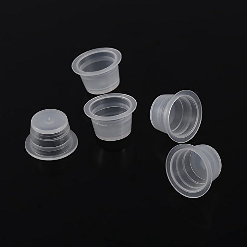 Tattoo Ink Cap Cup Medium Large Plastic Microblading Ink Pigment Cups Accessories for Tattoo Supplies 100Pcs/Set(M) - Thumbnail 3