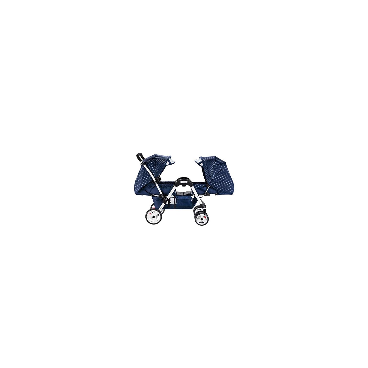 TQJ Cochecito de Bebe Ligero Twins Baby Stroller Puede Sentarse y