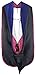 GraduationMall Graduation Deluxe Doctoral Hood With Gold Piping (Blue Maroon White)