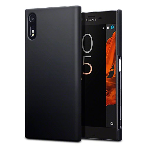 Xperia XZ / XZs Case - Terrapin Sony Xperia XZ / XZs Cover - Ultra Slim Fit Hybrid - Hard Case Protection - Rubberized Finish - Black