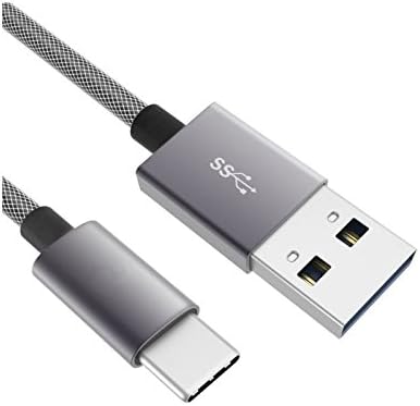 USB Type C Cable,Honsdom USB C to USB 3.0-6.6 Ft Nylon Braided Cord Fast Charger with Reversible Connector for LG G5 V20,Nexus 6P 5X,MacBook 12",Google Pixel XL, One Plus 2,Type C USB Devices (Gray)