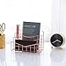 Nugorise 3 Slot Letter Holder,Desk Wire Letter Mail Sorter, Decorative File Storage Organizer for Postcard, Mail, Brochure and Notebook, Rose Gold