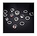 Edtoy 1 set of 14pcs Alloy European and American Bohemian Style Women's Turquoise Rings