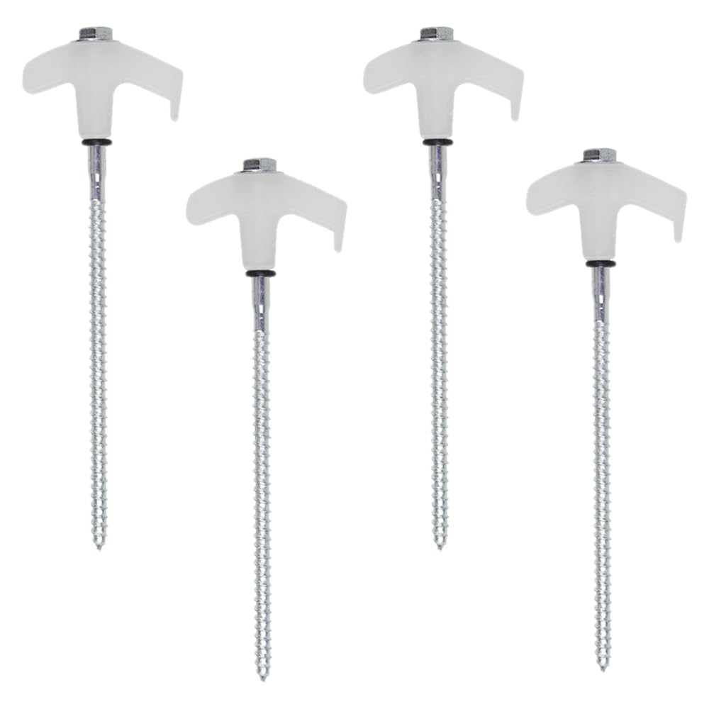 4PCS Screw in Tent Pegs Heavy Duty Awning Pegs Luminous Camping Pegs Drillable Ground Stakes for Outdoor Camping Awnings Tarpaulin Accessories Stuff