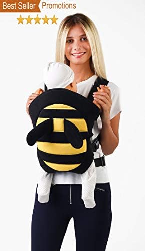 Ergonomic Baby Carrier Soft Breathable Baby Carriers Backpack Front and Back for Infants - Cute Animals - Bee