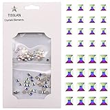 Tisslan 100pcs Square Crystal AB Flatback