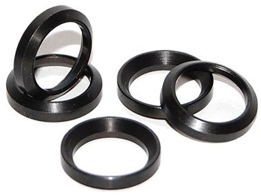 Tacticool22 Five 1/2" Crush Washers - Black Stainless Steel