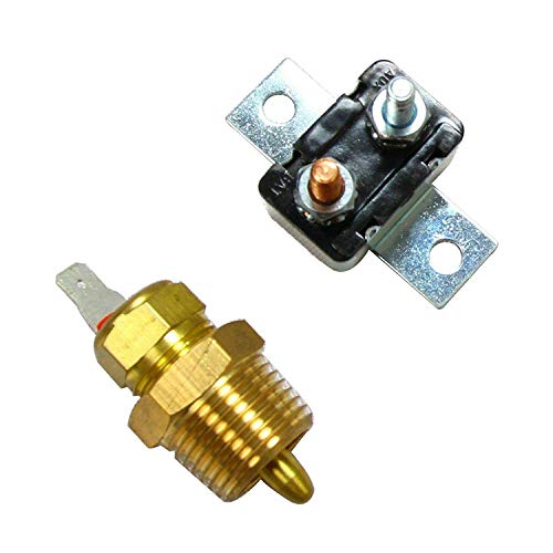 BLACKHORSE-RACING 12" Universal Electric Radiator Cooling Fans + Thermostat Relay & Mount Kit (2 Pcs)