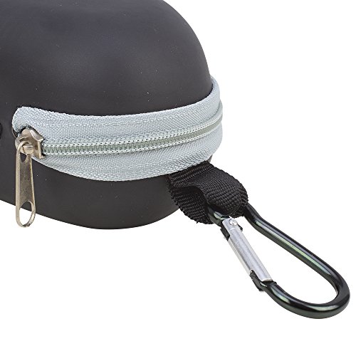 Waterproof Sunglasses and Eyeglasses Case - Durable, Hard EVA Zippered Glasses Holder with Back Pack Clip - Grey - by Splaqua