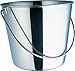 Indipets Heavy Duty Stainless Steel Pail - 13 Quart - Durable Dog Food and Water Storage