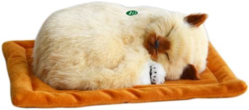 Huntiger Emulation Sleeping Breathing Cute Cat Toy with Snore Sound Pet for Kids (style6)