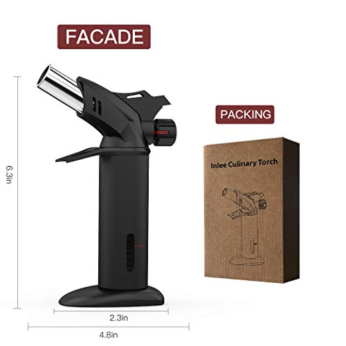 LNLEE Torch Culinary Cooking Torch for Creme Brulee Steak Baking, Refillable Professional Chef
